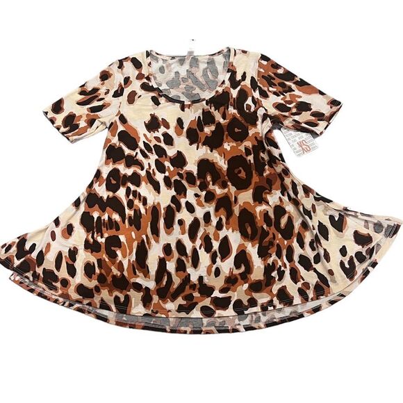 Vintage Y2K Rare LuLaRoe Leopard Animal Print Perfect Tee XS - Picture 2 of 7